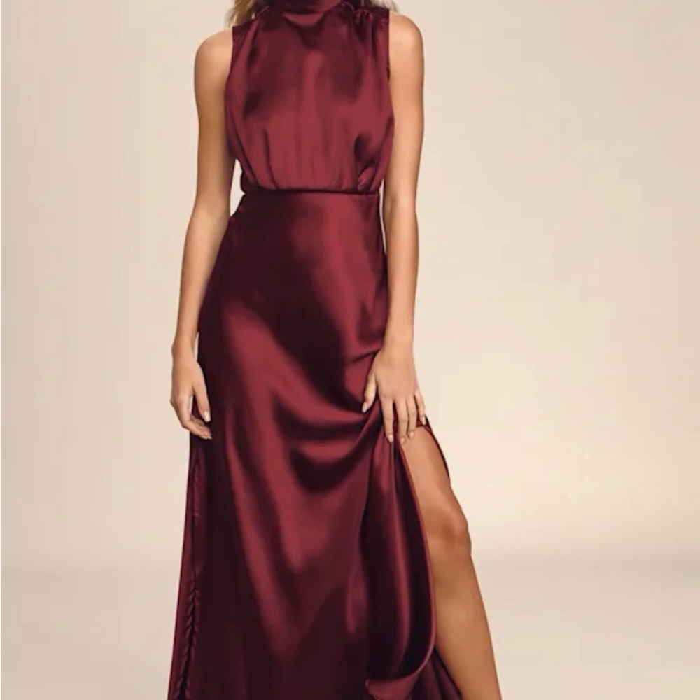 Lulu's Burgundy Maxi Dress